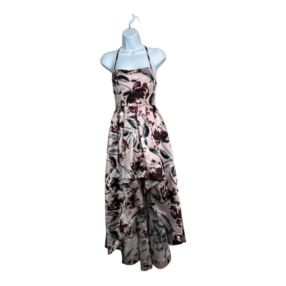 Xtraordinary Women's Floral‎ Flowy Tiered High Low Dress Baby Doll Size 0 Pink